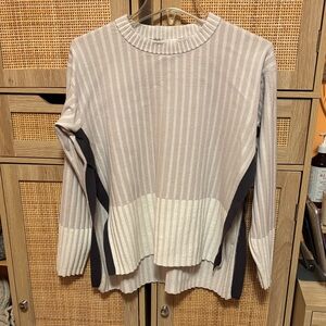 Club Monaco Beige and Black Sweater